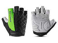 Велосипедные перчатки RockBros без пальцев XL Зеленый Хіт продажу!