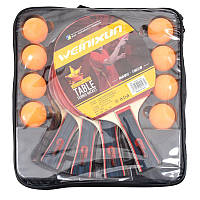 Набір тенісних ракеток, довжина 26 см, в наборі сумочка, 4 ракетки та 8 кульок, висока якість, оригінал