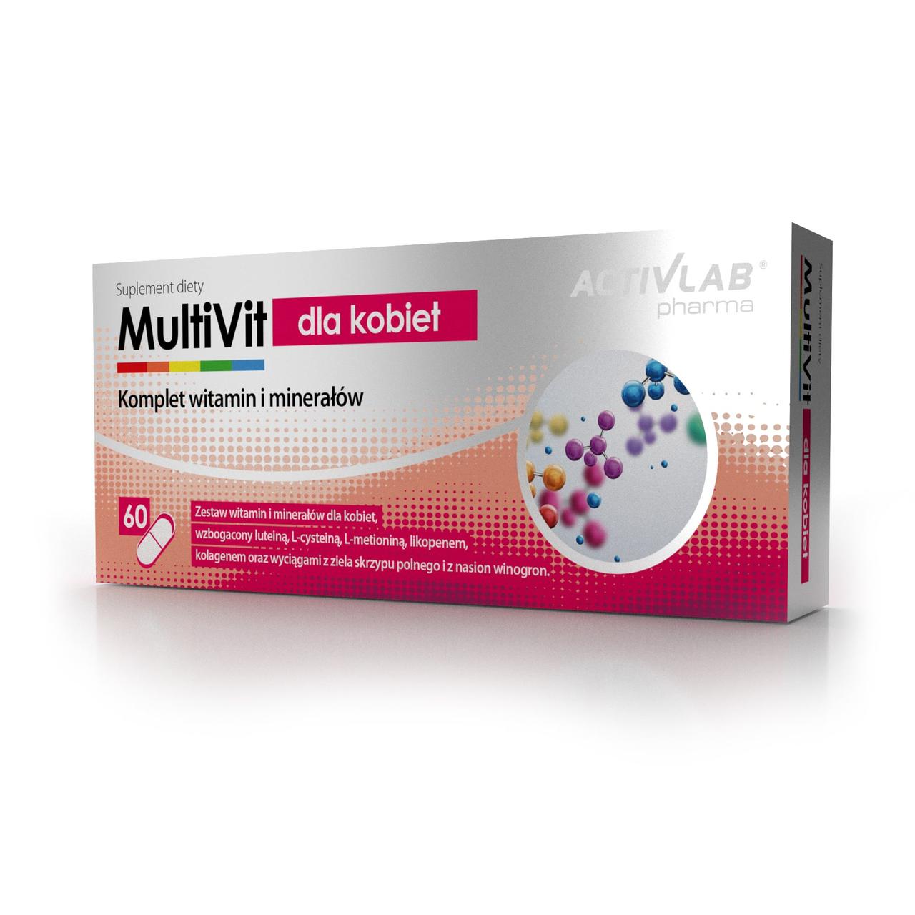 Вітаміни для жінок Activlab MultiVit for women 60 капс.