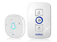 Smart дверной звонок Kerul M 525 беспроводной 1 ресивер 1 звонок Белый Хіт продажу!