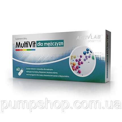 Вітаміни для чоловіків Activlab MultiVit for Men 60 капс., фото 1