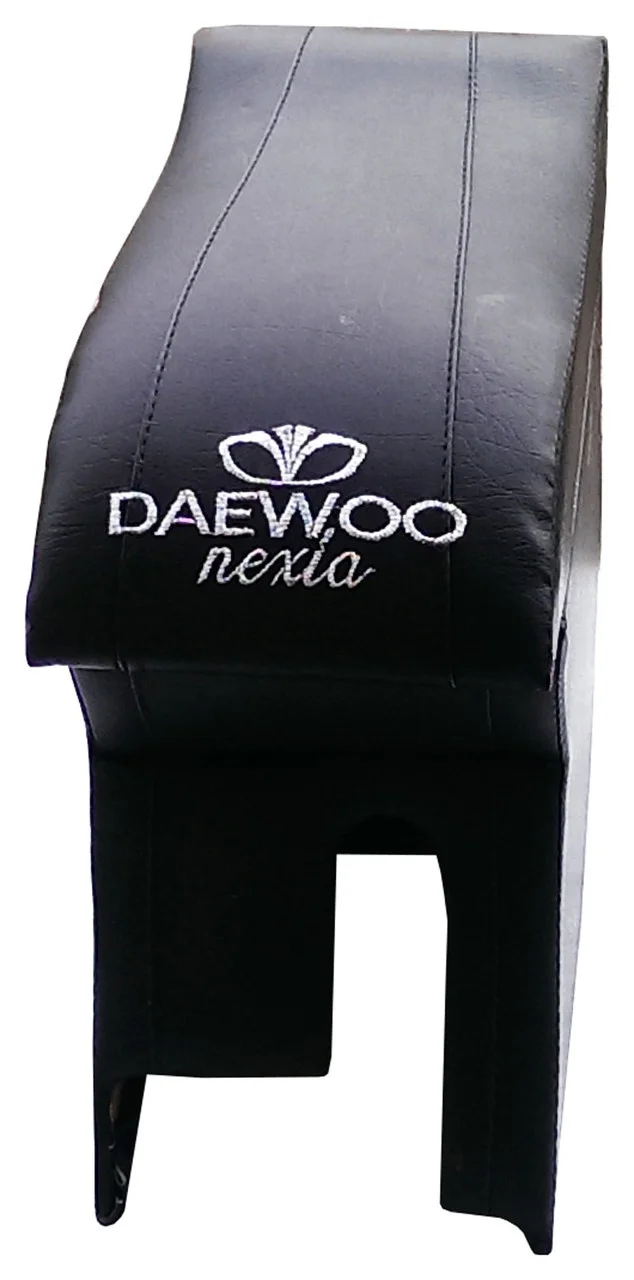Підлокітник автомобільний модельний DAEWOO NEXIA З ВИШИВКОЮ ЧОРНИЙ, фото 1