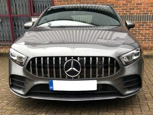 Решітка радіатора Mercedes w177 (2018+) стиль AMG GT Panamericana (хром смужки), фото 1