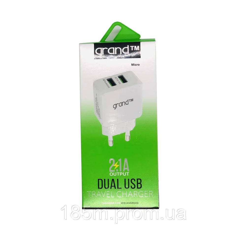 Grand GH C01 2USB 2,1A+micro - фото 2 - id-p1374619831