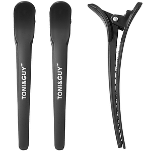 Зажим для волосся Salon Professional 0014, набір 3 шт. чорний пластик