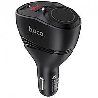 Hoco Z34 3,1А (2 USB) дисплей + разветлитель