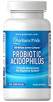 Пробіотики Puritan's Pride Probiotic Acidophilus 100 капс, фото 3