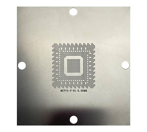 Трафарет BGA прямого нагріву MCP7A-P-B1 (0.50 mm) 90 x 90 mm, фото 1