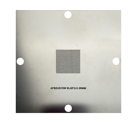 Трафарет BGA прямого нагріву AF82US15W SLGFQ (0.35 mm) 90 x 90 mm, фото 1