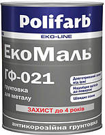 Грунтовка Polifarb Eko-Line ГФ-021 Экомаль 0.9 кг Серая