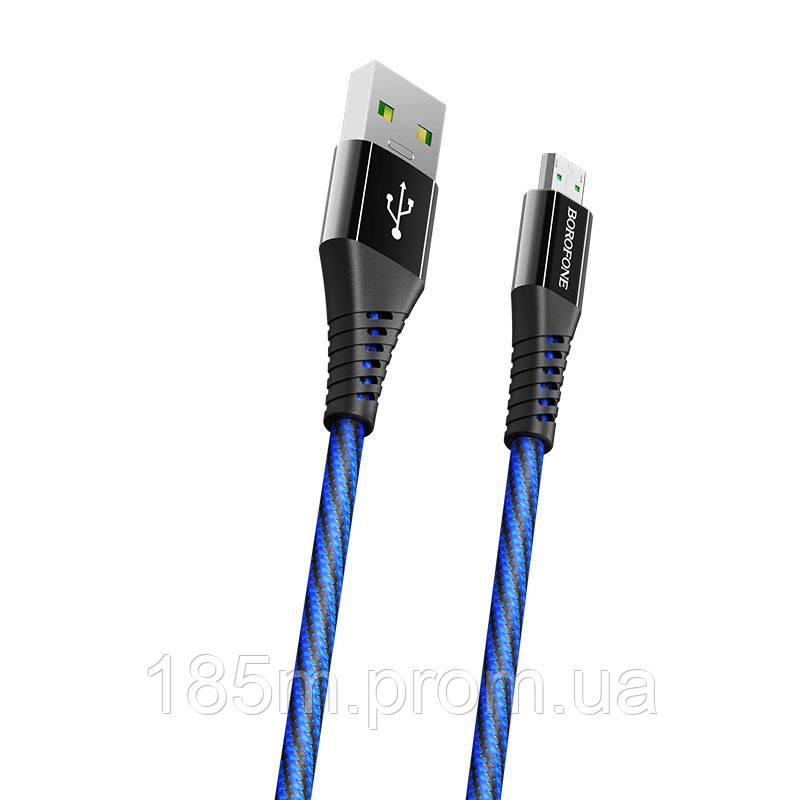 BOROFONE BU13 Craft USB AM на Micro 4A 1.2m black