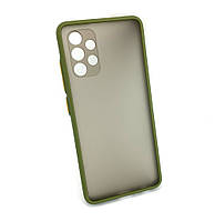 Чехол для Samsung Galaxy A32, A325 4G накладка бампер противоударный Shadow Case силикон пластик зеленый