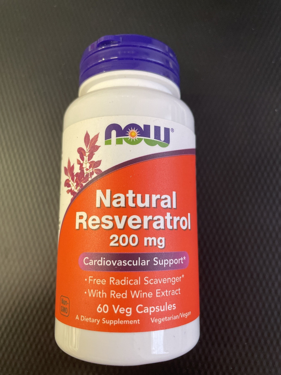 Ресвератрол Натуральний Now Foods Natural Resveratrol 200 mg 60 vcaps
