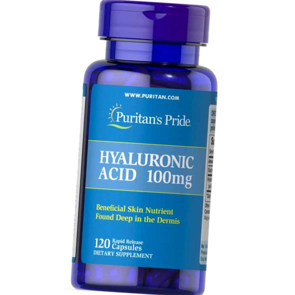 Гіалуронова кислота Puritan's Pride Hyaluronic Acid 100 мг 120 капсул, фото 1