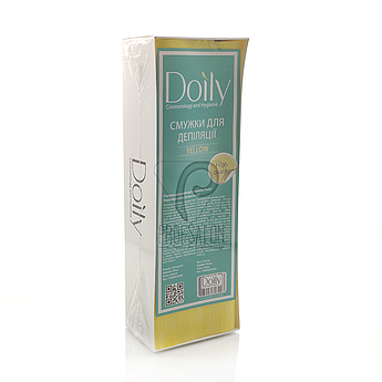 Смужки для депіляції в коробці, 100 шт, 7*22см, жовті