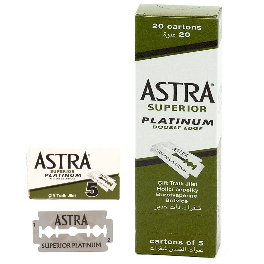 Блок двусторонних лезвий Astra Superior Platinum