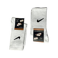Носки Nike высокие спортивные носки Найк белые тренировочные с логотипом