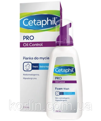 Cetaphil Pro Oil Control Сетефіл Пінка Для умивання Жирна Вугрова Шкіра Скляна до Акне 236 мл