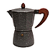 Гейзерна кавоварка алюмінієва для плити A-PLUS на 6 чашок (2085) Мармурова, фото 2