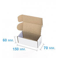 Коробка картонна самозбірна для пересилання 150*70*60 біла