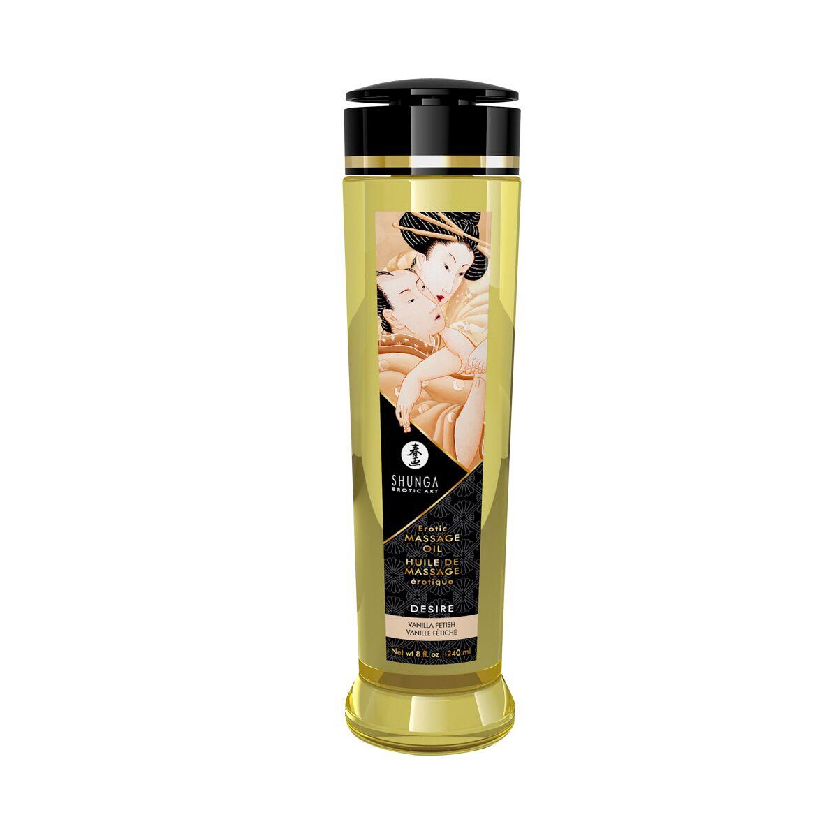 Масажна олія Shunga Desire – Vanila (240 мл) натуральна зволожувальна 18+