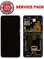 Дисплей + сенсор Samsung G988 Galaxy S20 Ultra Чёрной c рамкой Оригинал 100% SERVICE PAC GH82-26033A