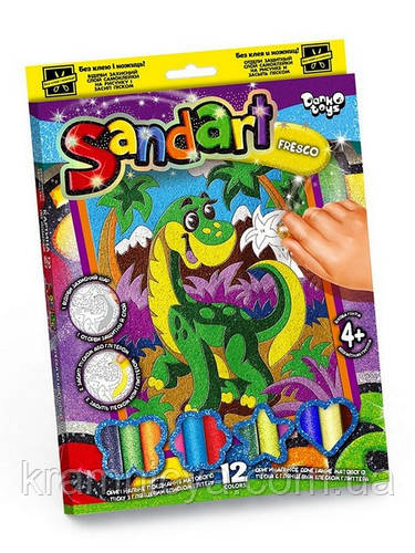 Картинка из песка 'Sand Art' Динозаврик (SA-02-10) (ID#1427055924 ...