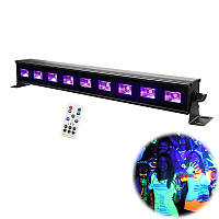 Панель ультрафиолетовая с ДУ LED UV DMX512 9LED 27Вт 40см