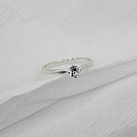 Серебряное кольцо с фианитом Идеальные грани 16