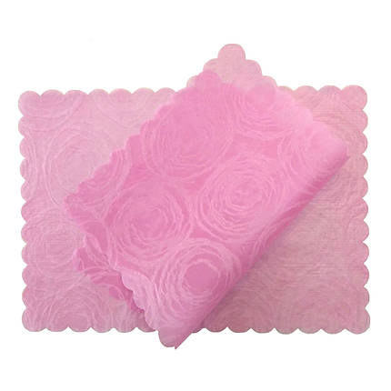 Набір серветок Flowers №2 на полички в холодильник 4 шт 30х50 см рожевий, фото 2