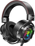 Навушники для гри RUN MUS RGB LED K3, чорні., фото 2