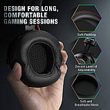 Навушники для гри RUN MUS RGB LED K3, чорні., фото 7