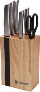 Набір ножів BERGNER з підставкою 7 пр Колір серебрістий.4176BG-MM, фото 1