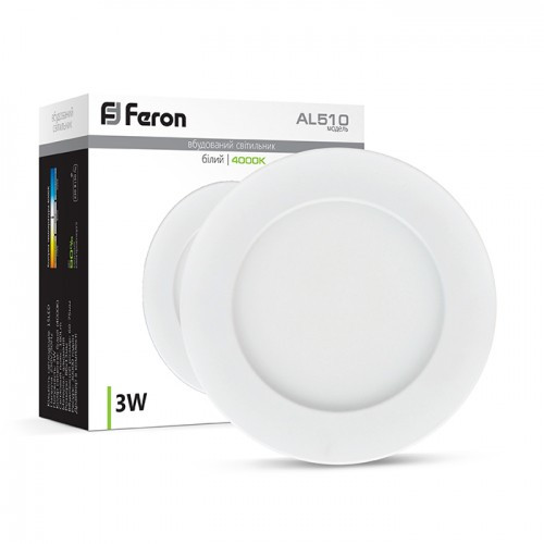 Світлодіодна LED панель Feron AL510 3W 4000K 86m*13.5m OL