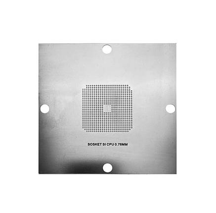 Трафарет BGA прямого нагріву SOSKET SI CPU (0.76 mm) 90 x 90 mm, фото 1