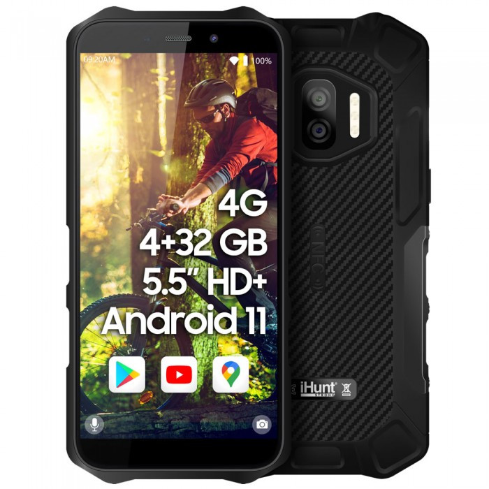Протиударний телефон захищений водонепроникний смартфон iHunt S60 Discovery PRO 2022 Black