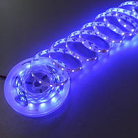 Світлодіодна стрічка синя LED з клейкою основою 8 мм 4,8 W/м 60 LED/м IP20 MTK-300B3528-12
