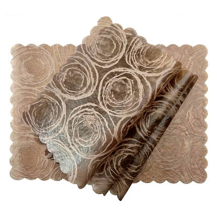 Набір серветок Flowers №2 на полички в холодильник 4 шт 30х50 см коричневий, фото 1