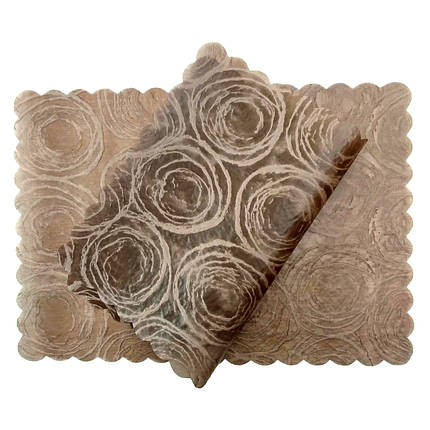 Набір серветок Flowers №2 на полички в холодильник 4 шт 30х50 см коричневий, фото 3