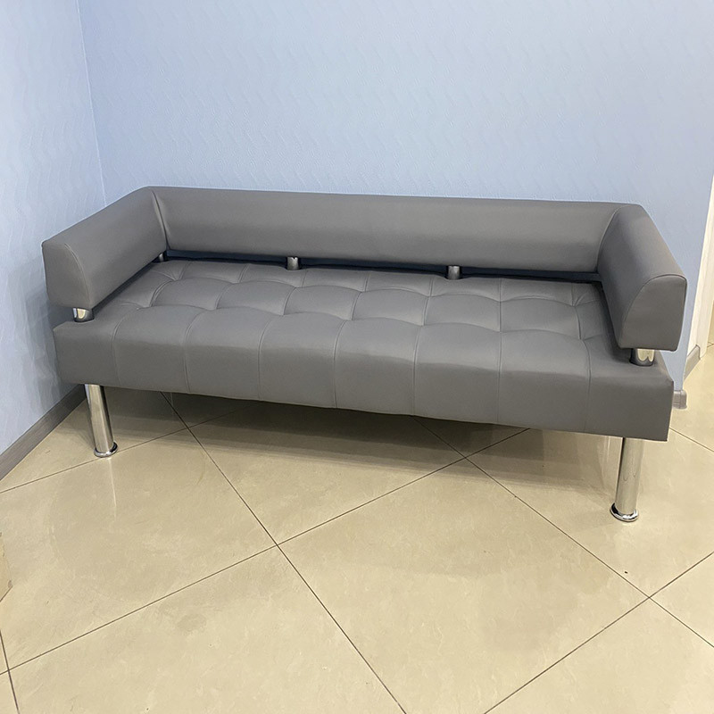 Офісний диван тримісний Тонус сіра екошкіра, фото 1