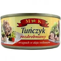 Тунец в растительном масле дробленный Tunczyk Rozdrobniony M&K 170 г Польша