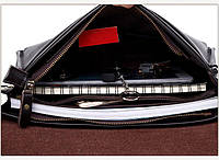 Качественная мужская сумка через плечо Polo Videng, поло. Черная. 24x21x7, фото 6