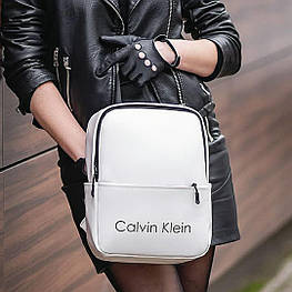Жіночий стильний рюкзак Calvin Klein, кельвін. Білий. Кожзам