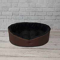 Лежанка, лежак для собак і котів коричневий/чорний, фото 5