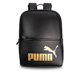 Жіночий стильний рюкзак Puma, пума. Чорний. Кожзам