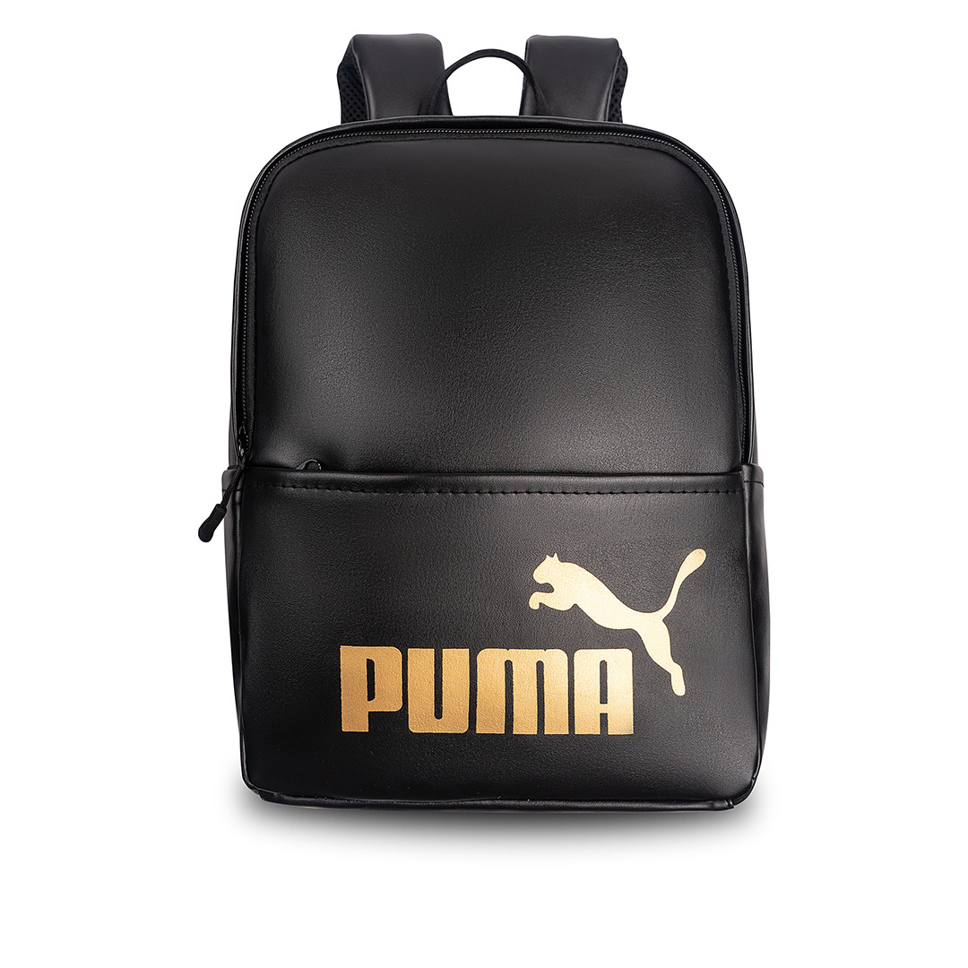 Жіночий стильний рюкзак Puma, пума. Чорний. Кожзам