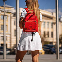 Червоний жіночий рюкзак з шкіри PU. Стильний та зручний, фото 3