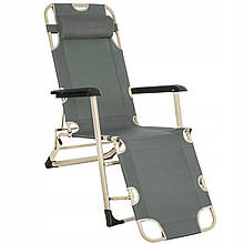 Шезлонг (крісло-лежак) для пляжу, тераси та саду Springos Zero Gravity GC0036