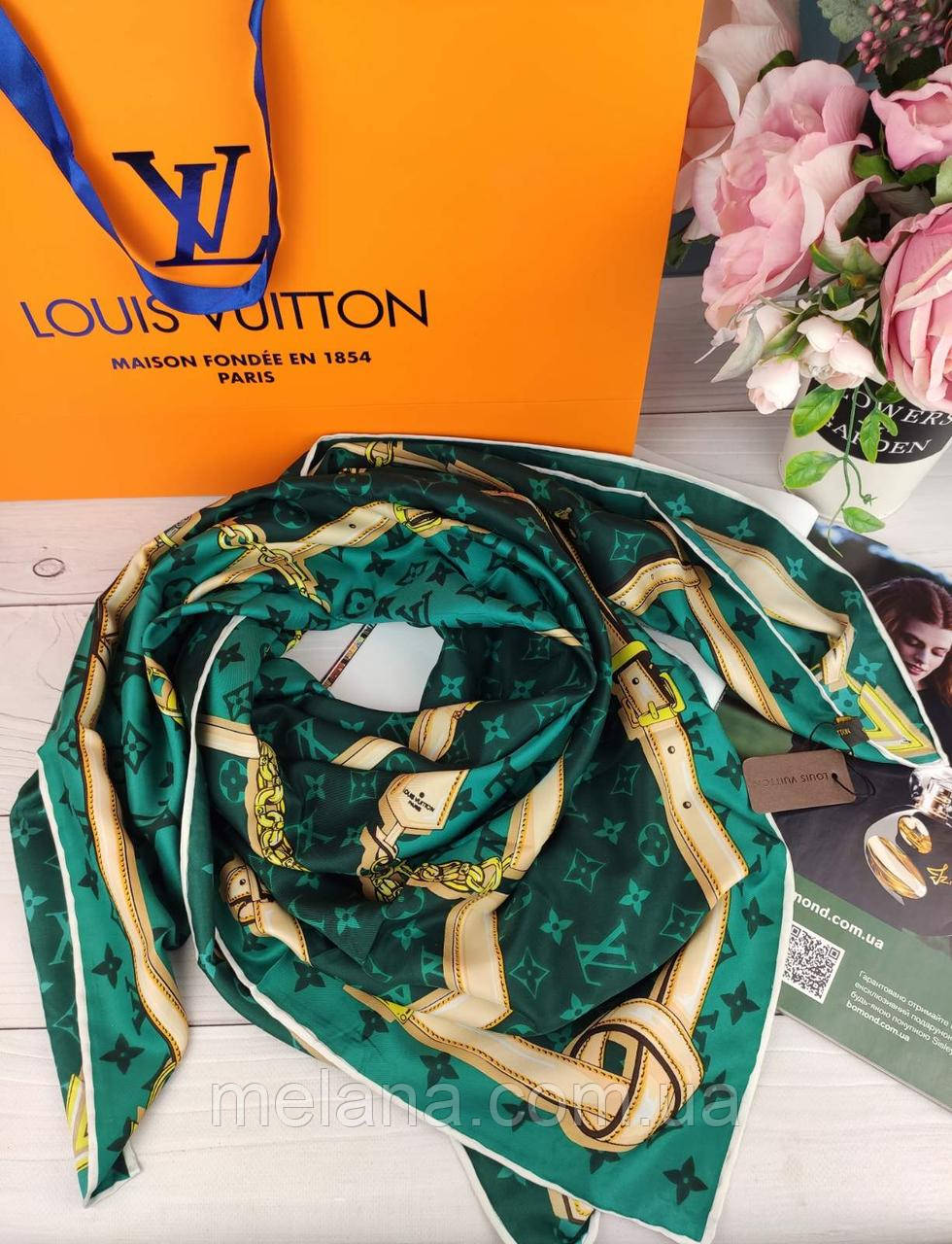 Шовкова хустка Louis Vuitton (Луї Вітон) ЛВ топ якість