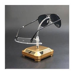 Обертова підставка на сонячних батареях для окулярів Золота